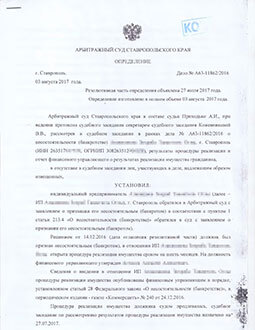 Юридическое агентство «Опора» — Судебное решение 2